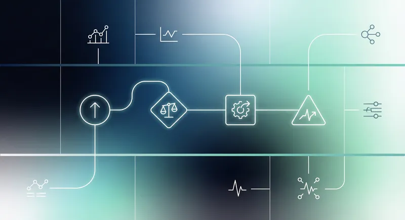 Abstract illustration of a modular playbook flow for autonomous agents