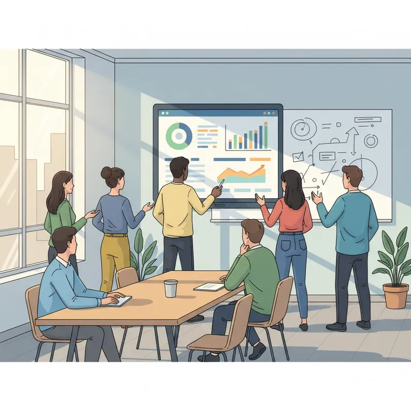Team implementing AI measurement dashboard