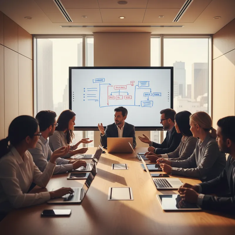 Enterprise collaboration team planning AI rollout