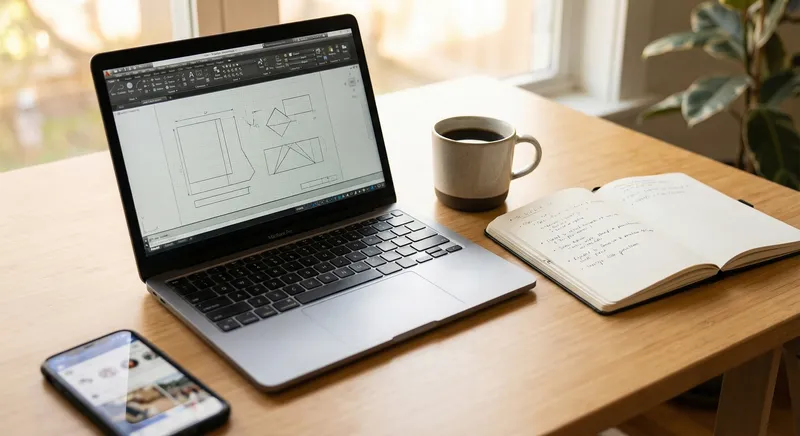 Professional creator drafting posts