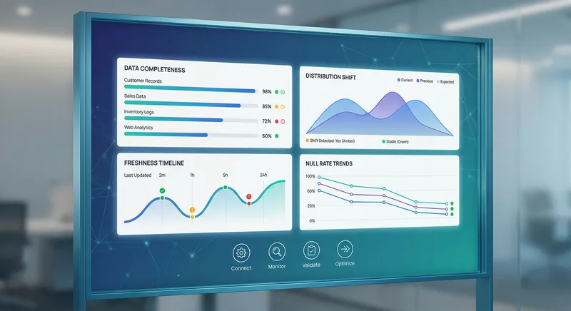 Data quality monitoring dashboard