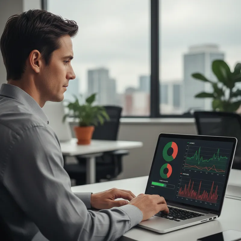 Engineer performing canary deployment and monitoring metrics