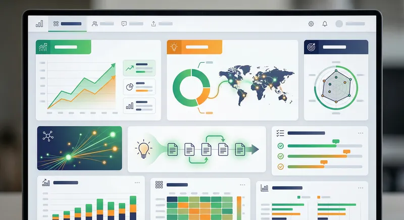 Dashboard showing personal brand metrics and analytics with growth charts